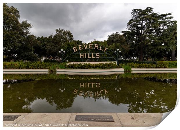 Beverly Hills Print by Benjamin Brewty