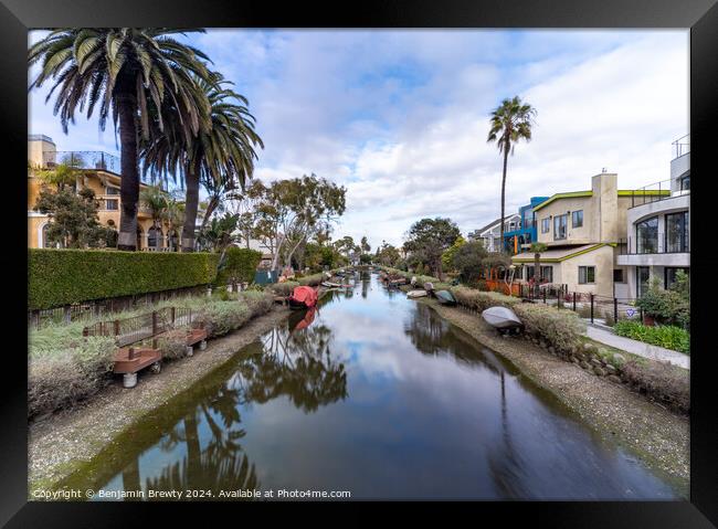 Venice Canals Long Expose Framed Print by Benjamin Brewty