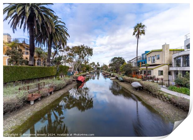Venice Canals Long Expose Print by Benjamin Brewty
