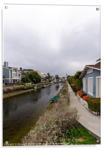 Venice Canals Acrylic by Benjamin Brewty