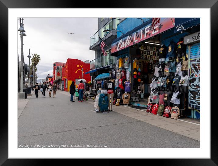 Venice Beach Framed Mounted Print by Benjamin Brewty