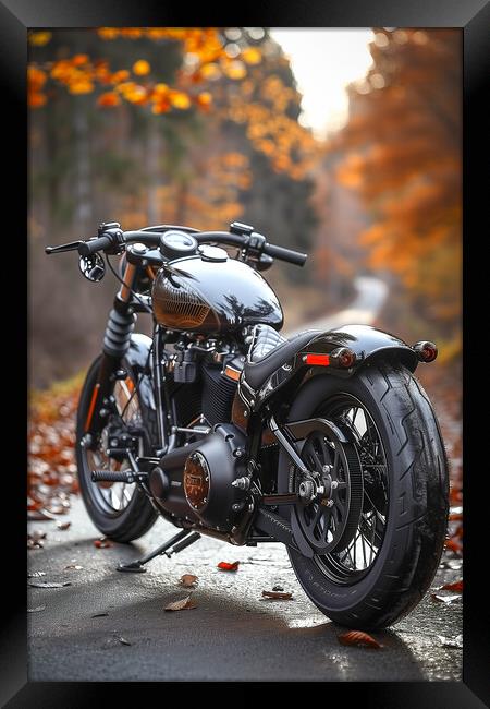 Harley-Davidson Bobber Framed Print by T2 