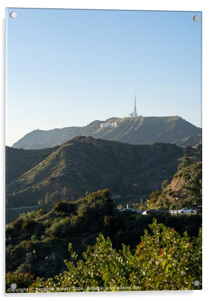 Hollywood Sign Acrylic by Benjamin Brewty