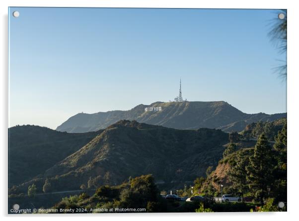 Hollywood Sign Acrylic by Benjamin Brewty