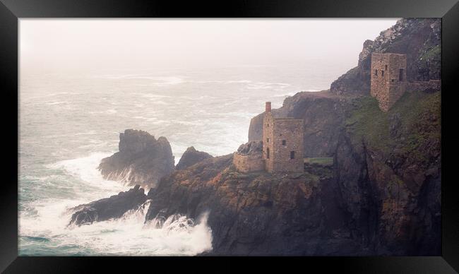 Crowns Engine Houses, Cornwall. Framed Print by Matthew Grey