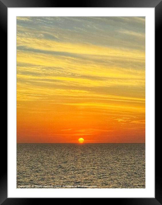 Sunset Framed Mounted Print by Sheila Ramsey