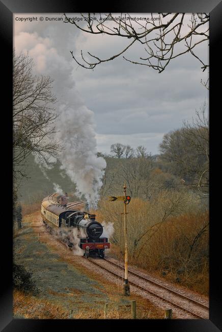 Steam Train on the East Somerset Railway Framed Print by Duncan Savidge