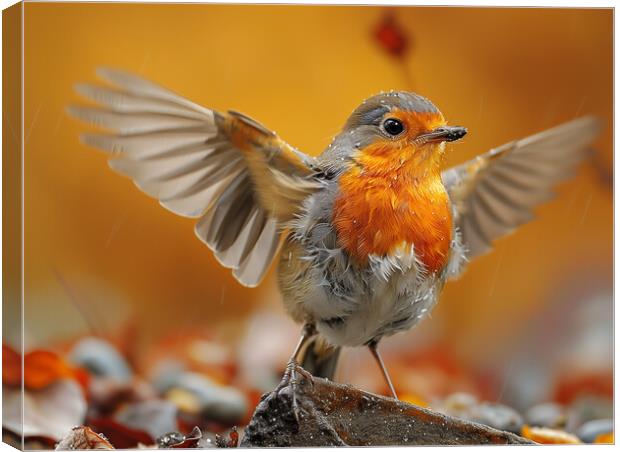 Robin Canvas Print by Steve Smith