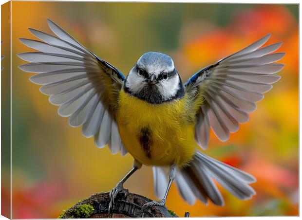 Blue Tit Canvas Print by Steve Smith