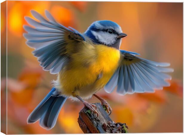 Blue Tit Canvas Print by Steve Smith