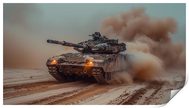 Chieftan Tank Print by Airborne Images