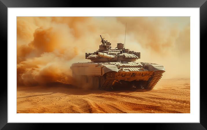 Chieftan Tank Framed Mounted Print by Airborne Images