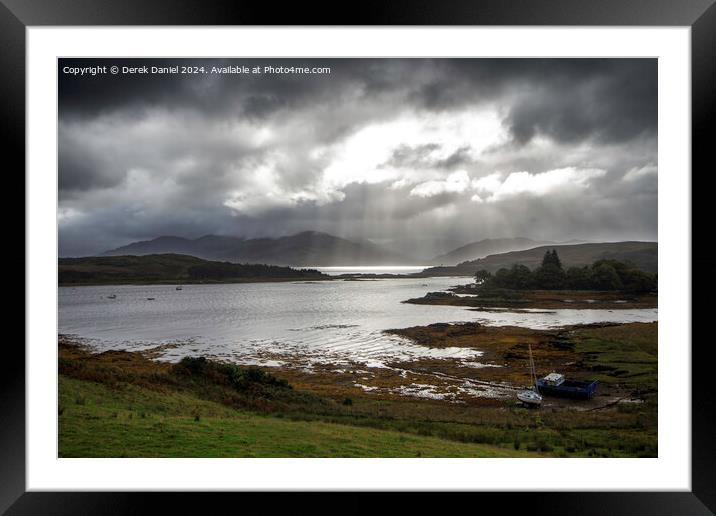 Stormy clouds over Loch Hourn Framed Mounted Print by Derek Daniel