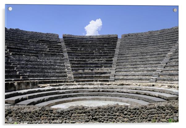 Pompeii The Odeon Theatre Acrylic by Diana Mower