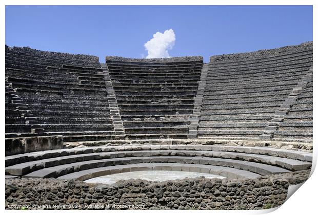 Pompeii The Odeon Theatre Print by Diana Mower