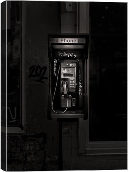 Phone Booth No 4 Canvas Print by Brian Carson