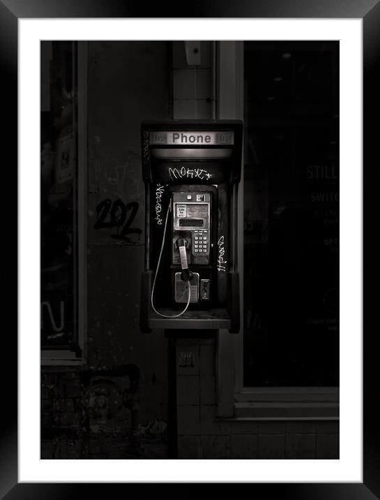 Phone Booth No 4 Framed Mounted Print by Brian Carson