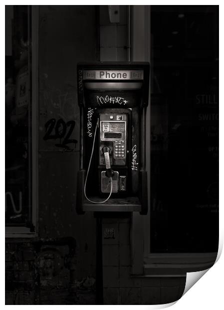Phone Booth No 4 Print by Brian Carson