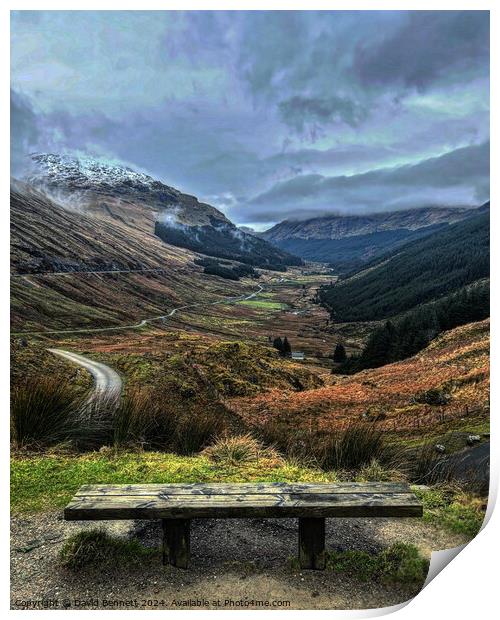 Loch Lomond Rest and be Thankful Print by David Bennett