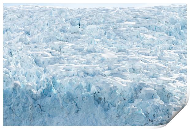 Outdoor The ice at the front of a glacier, Alaska, USA. Print by Dave Collins