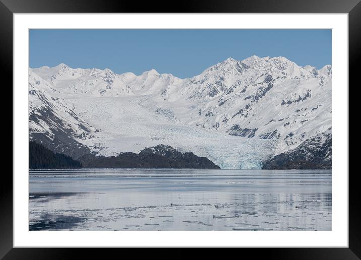 Yale Tidewater Glacier at the end of College Fjord, Alaska, USA Framed Mounted Print by Dave Collins