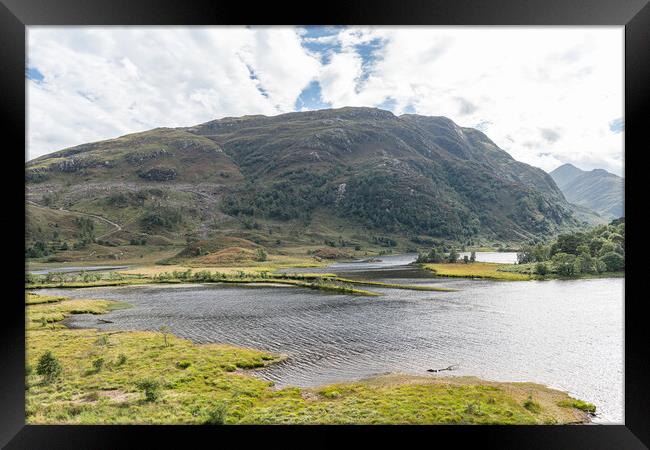 The north east shore of Loch Shiel from Glenfinnan, Highland, Scotland Framed Print by Dave Collins