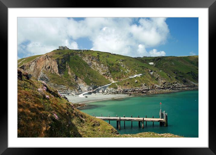 Lundy Island Landing Bay Framed Mounted Print by Michael Hopes