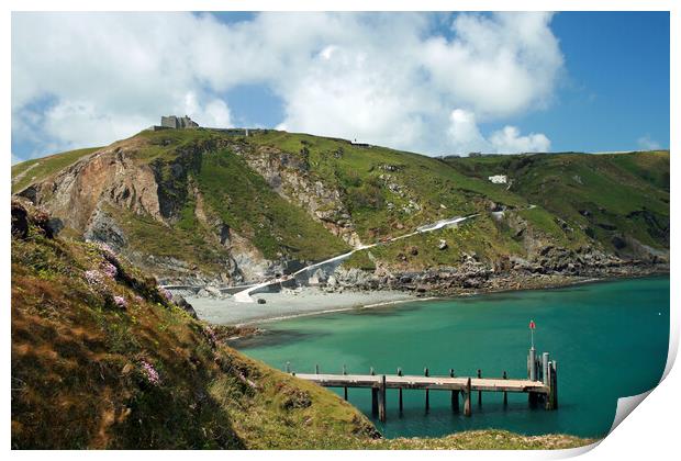 Lundy Island Landing Bay Print by Michael Hopes