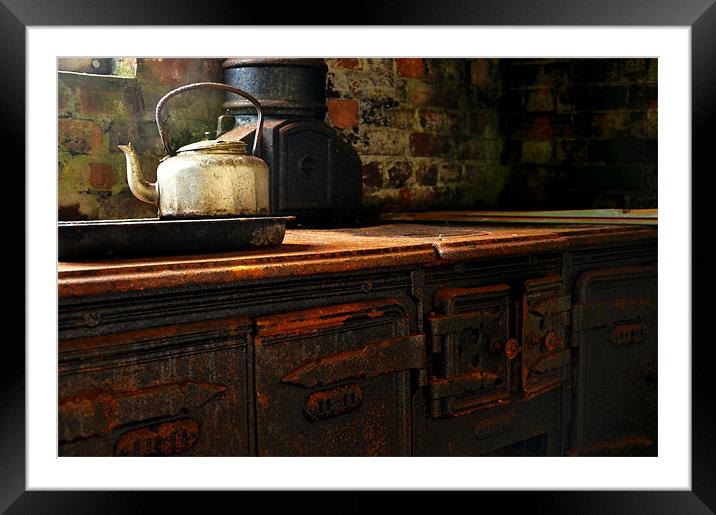 Old Stove Framed Mounted Print by Daniel Reed