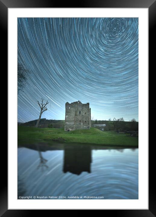 Star Trail - Hopton Castle Craven Arms Framed Mounted Print by Royston Palmer