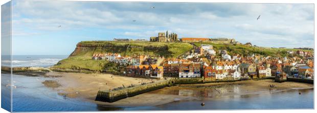 Whitby Panorama  Canvas Print by Anthony McGeever