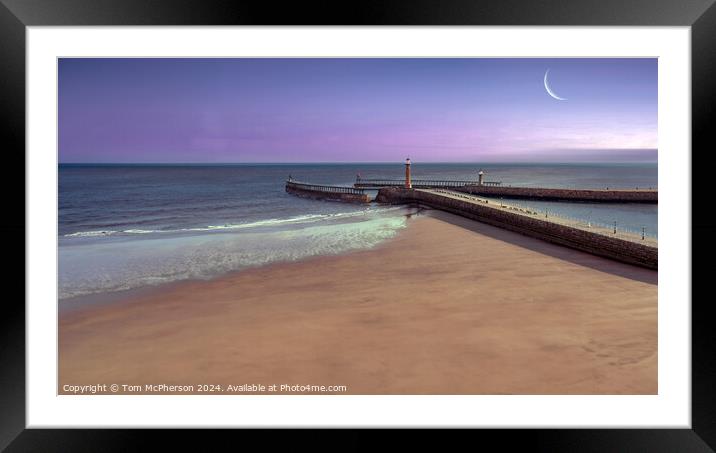 Whitby Piers Framed Mounted Print by Tom McPherson