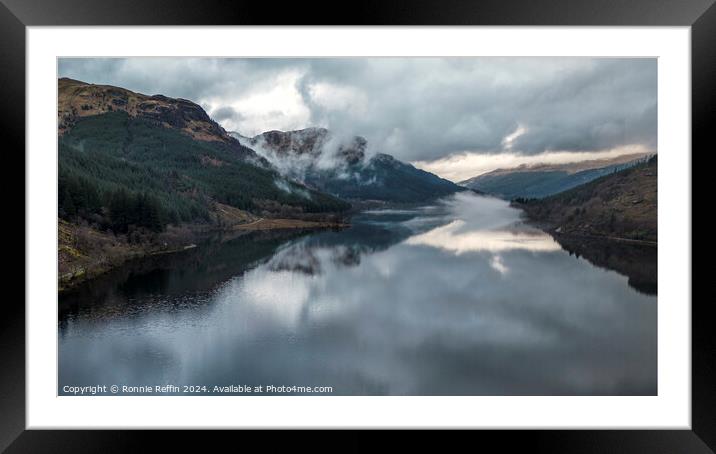 Loch Eck Clouds Framed Mounted Print by Ronnie Reffin