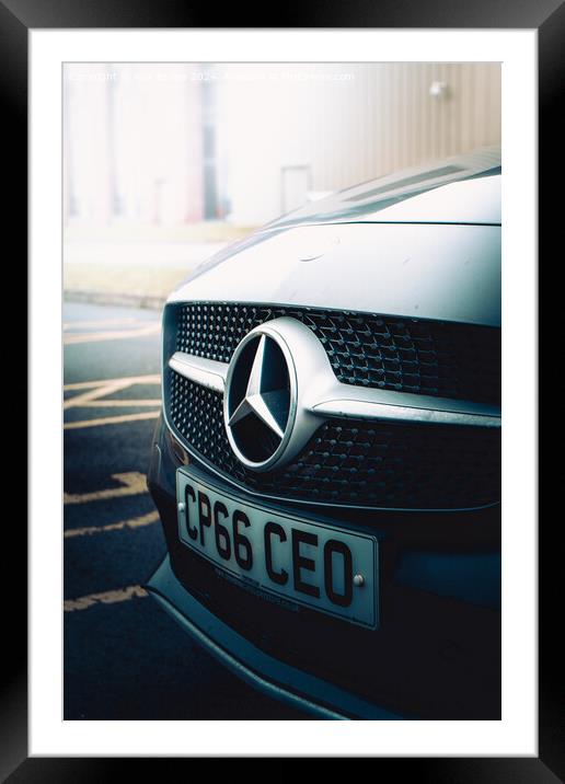 Mercedes Benz grill  Framed Mounted Print by Alex Brown