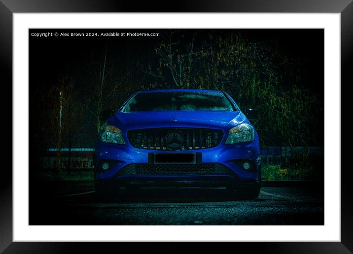 Bold Blue Benz Framed Mounted Print by Alex Brown