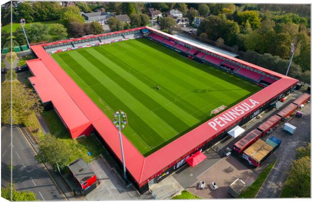 Salford City FC Canvas Print by Apollo Aerial Photography