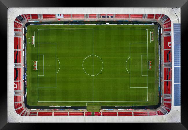 Football Pitch Framed Print by Apollo Aerial Photography