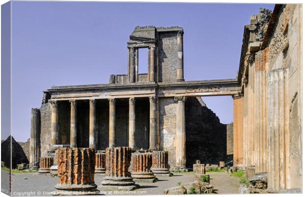 Pompeii Basilica Italy Canvas Print by Diana Mower