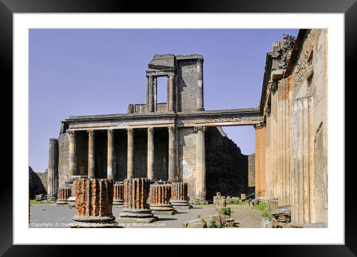 Pompeii Basilica Italy Framed Mounted Print by Diana Mower