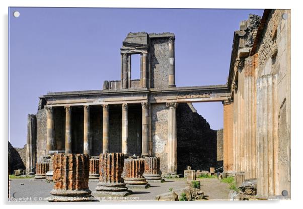 Pompeii Basilica Italy Acrylic by Diana Mower
