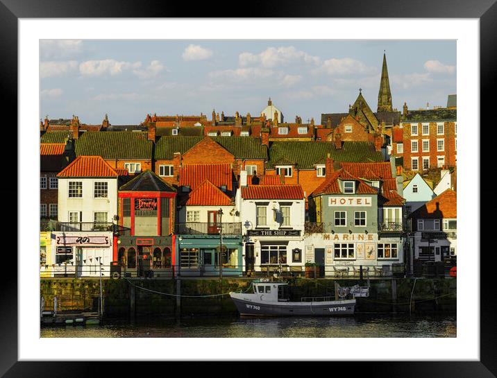 Whitby Quayside  Framed Mounted Print by Anthony McGeever