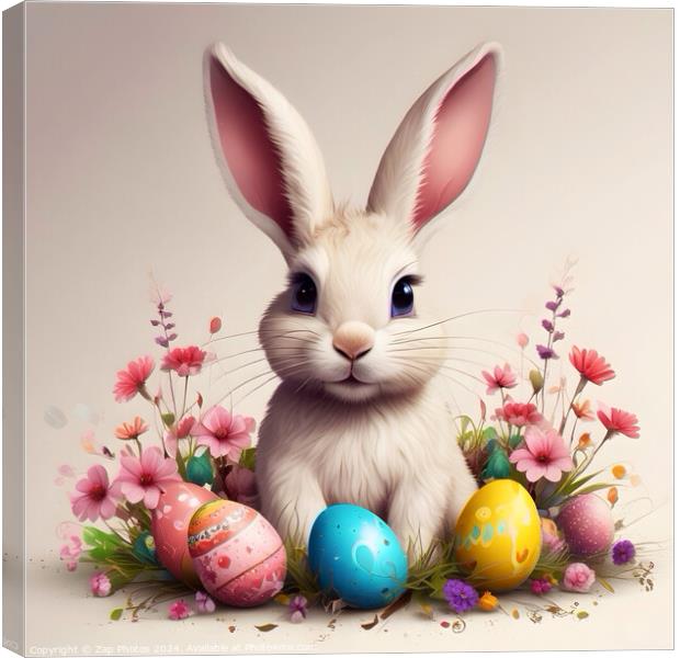 Easter Bunny Canvas Print by Zap Photos
