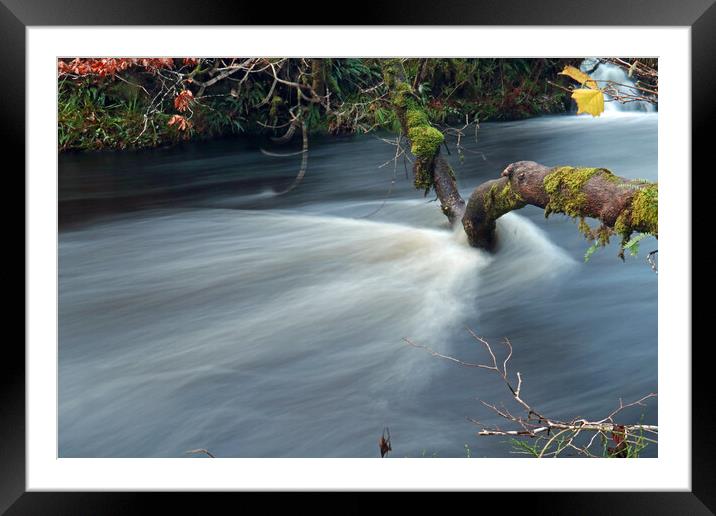 River below Avich Falls Framed Mounted Print by Michael Hopes