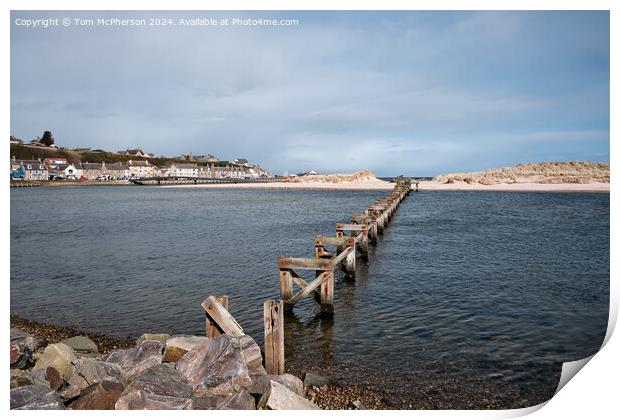 Lossiemouth footbridge (remains) Print by Tom McPherson