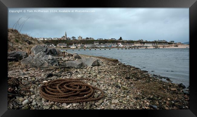 Lossiemouth footbridge (remains) Framed Print by Tom McPherson