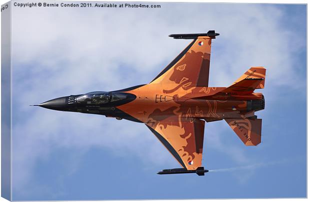 Dutch F16 Falcon Canvas Print by Bernie Condon