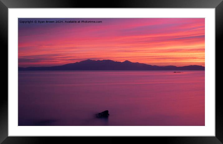 Isle of Arran (Sunset) Framed Mounted Print by Ryan Brown