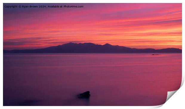 Isle of Arran (Sunset) Print by Ryan Brown