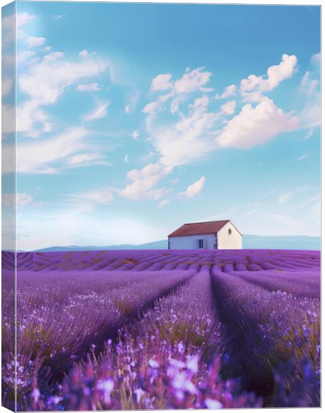 lavender Fields Provence France Canvas Print by T2 