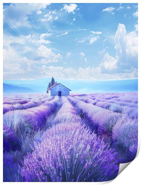lavender Fields Provence France Print by T2 